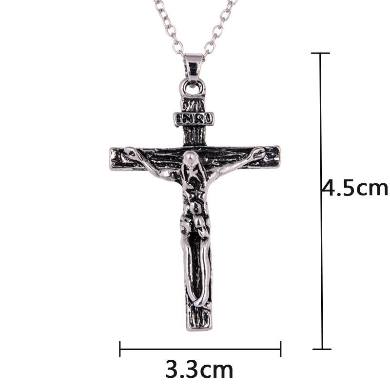 Cross Jesus Necklace Pendants Fine Gold Chain