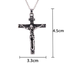 Load image into Gallery viewer, Cross Jesus Necklace Pendants Fine Gold Chain