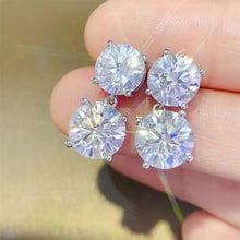 Load image into Gallery viewer, 10 Carat Moissanite 925 Sterling Silver Earrings