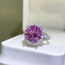 Load image into Gallery viewer, 10 Carat Moissanite Zircon 925 Sterling Silver Ring