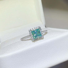 Load image into Gallery viewer, 2 Carat 925 Sterling Silver Moissanite Square Shape Ring