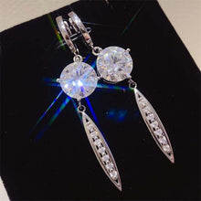 Load image into Gallery viewer, 10 Carat Moissanite 925 Sterling Silver Earrings