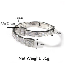 Load image into Gallery viewer, Fashionable Opening Bracelet Ins Style Diamond Set Interwoven Two Color Bracelet Personalized Hip Hop Men&#39;s Handpiece