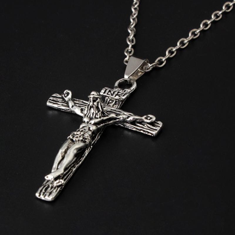 Cross Jesus Necklace Pendants Fine Gold Chain