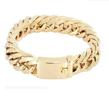 Load image into Gallery viewer, Fashionable 18K gold plated men&#39;s electroplated alloy double buckle bracelet