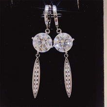 Load image into Gallery viewer, 10 Carat Moissanite 925 Sterling Silver Earrings