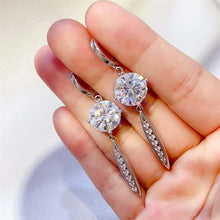 Load image into Gallery viewer, 10 Carat Moissanite 925 Sterling Silver Earrings