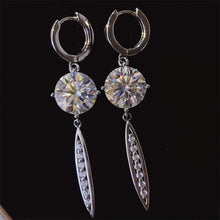 Load image into Gallery viewer, 10 Carat Moissanite 925 Sterling Silver Earrings