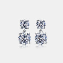 Load image into Gallery viewer, 10 Carat Moissanite 925 Sterling Silver Earrings - Ink Wave Creations