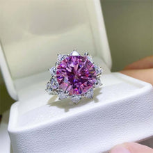 Load image into Gallery viewer, 10 Carat Moissanite Zircon 925 Sterling Silver Ring